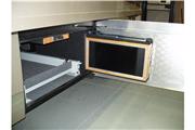 RV Outfitters can help make your bay storage more useful by installing many functional needs such as a TV