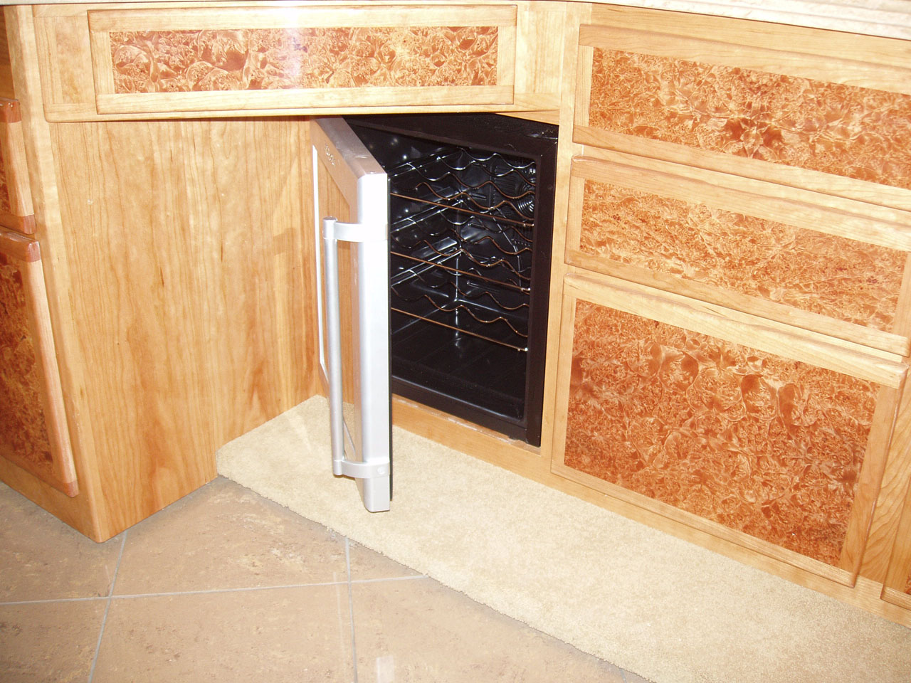 Installed wine cooler