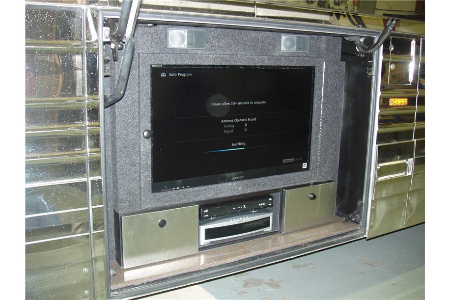 TV and DVD player installed